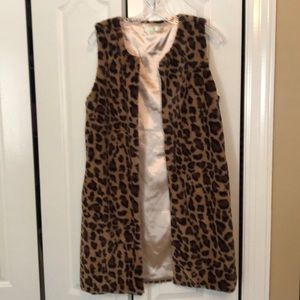 Leopard Faux Fur vest